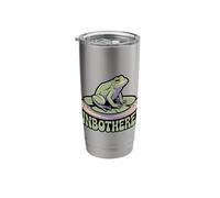 UNBOTHERED Light Green Frog Lily Pad Pond Ripple Calm Stainless Steel Insulated Tumbler