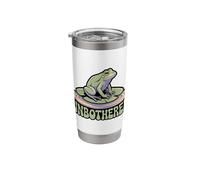 UNBOTHERED Light Green Frog Lily Pad Pond Ripple Calm Stainless Steel Insulated Tumbler