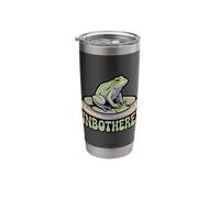 UNBOTHERED Light Green Frog Lily Pad Pond Ripple Calm Stainless Steel Insulated Tumbler