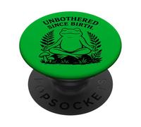 Unbothered Since Birth Lazy Frog Zen Cottagecore PopSockets Adhesive PopGrip