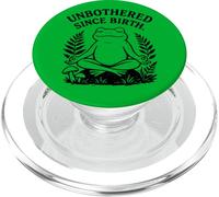 Unbothered Since Birth Lazy Frog Zen Cottagecore PopSockets PopGrip for MagSafe