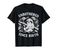 Unbothered Since Birth Sloth Cottagecore Forest T-Shirt