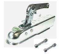 Unbraked trailer coupling hitch for 50mm drawbar with nuts & bolts