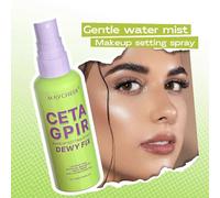 unbrand 4 In 1 Matte Dewy Soothing Setting Spray, Long Lasting Oil Control Waterproof Makeup Fixing Spray for Oily Dry Sensitive Skin green 1PCS