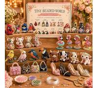 unbrand Bird Drama Club 3D Beaded Bird DIY Kit, 4-Piece Animal Craft Set for Beginners, Complete Beading Supplies with Instructions, Cute Desk Deco...