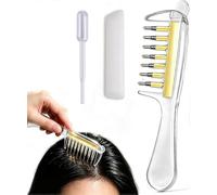 unbrand Hair Root Oil Applicator Comb, 7RollerBall Scalp Serum Dispensing Tool, Reusable EssentialOil LiquidApply Comb for AtHome Scalp Nourishing ...