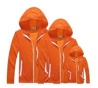 unbrand Ultra Thin Sunproof Cycling Riding Jacket Quick-Dry Breathable Transparent Running Jacket Anti-Mosquito Fishing Hooded Jacket Orange xxL