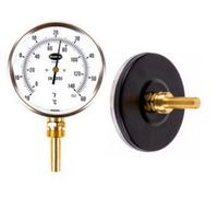 Unbranded 100mm Dial Back Entry Thermometer 0/120C&f Direct Mounting 50mm Brass Pocket 31/621/0