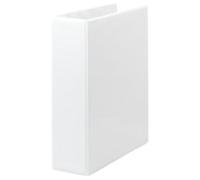 Exacompta Ring Binder 51845E – Customizable Rigid Opaque A4 Maxi, 4 D-Rings 60mm, White, 3 Pockets