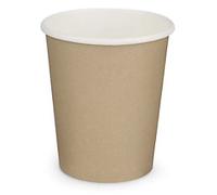 Unbranded Disposable Cups 300 ml Brown Pack of 50