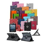 Unbranded For Apple iPad Mini 2 (2nd Gen 2013) - MobiBax Prime Custom Made Tablet Case Cover with 360° Rotating and Stand Feature in DARK PURPLE with WHITE POLKADOTS ALL STOCK MUST GO **