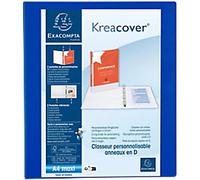 Unbranded Kreacover 25 mm Ring Binder PP (Polypropylene) A4 4 Rings Blue