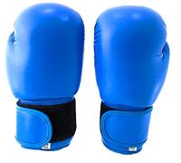 Unbranded Leather Boxing Gloves Real Leather Boys Kids (Blue, 8.oz)