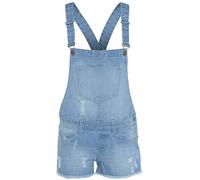 Unbranded New Kids Girls Denim Stretch Light WASH Playsuit Jumpsuit Dungaree Shorts