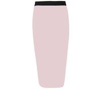 Unbranded New Ladies Women's Plain Midi Pencil Skirt Bodycon Stretch Jersey Office Skirt Size 8-26 (UK M/L 12-14, Baby Pink)