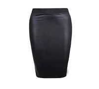 Unbranded New Women Printed Midi Bodycon Pencil Skirt Ladies High Waist Tube Skirt Fancy Dress (XXXL (UK 24-26), Wet Look)