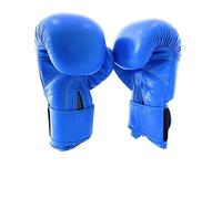 Unbranded Premium Real Leather Boxing Sparring Gloves Cow Hide 12oz-14oz-16oz (Blue, 12oz)