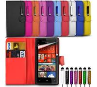 Unbranded Samsung Galaxy Trend Plus GT-S7580 / S7560 / S7582 Premium PU Leather Wallet Flip Skin Case Cover with Mini Capacitive Stylus Touch Screen Pen, Screen Protector and Polishing Cloth - Black