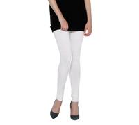 Unbranded Women Plain Stretchy Leggings (S,M,L,XL) UK Sizes 6-12 (Small, White)