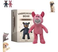 Unbreak Bear Dog Toy, 2025 New Unbreakable Extreme Bear Upgraded, For Aggressive Chewers to Keep Them Busy, Chew Toys Interactive Toys, Indestructible Squeaky T oys, for Large Dogs (PINK)