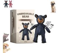 Unbreak Bear Dog Toy, 2025 New Unbreakable Extreme Bear Upgraded, For Aggressive Chewers to Keep Them Busy, Chew Toys Interactive Toys, Indestructible Squeaky T oys, for Large Dogs (BLUE)