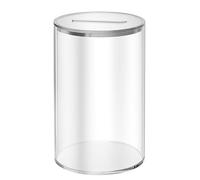 Unbreakable Acrylic Cash Keeper Decorative Coin With Removable Bottom & Child-Safe Access For Study/Office Transparents Saving Box
