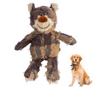 Unbreakable Bear Dog Toy, Indestructible Robust Pet Bear Chewing Toys, Squeaky Teething Toy Soothing Sound Doll, Interactive Chewing Pet Bear-Shaped Toys For Indoor And Outdoor Playing