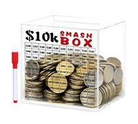Unbreakable Cash Saving Challenge Box With Must Break To Open Feature