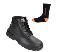 Unbreakable Comet Mens Work Boots S1P Lightweight Safety Boots Slip-Resistant Steel Toe Cap Boots Men's Work & Utility Footwear, Black, UK 12