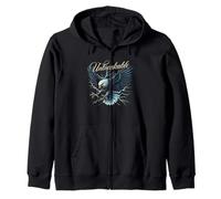 Unbreakable Eagle Lightning Strike Strong Spirit Zip Hoodie