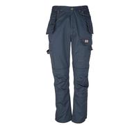 Unbreakable Eagle Pro Men's Multi-Pocket Work Trousers, Heavy Duty Fabric, Top Loading Knee Pad Pockets, Twin Holster Pockets, Triple Stitched Seams, Premium Zip, Performance Trade Trouser Grey