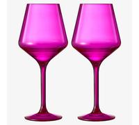 Unbreakable Hot Pink Wine Glasses, Pool Floating | Set of 2 | Tritan Drinkware, Unbreakable Colored Magenta & Blush Pink Classic, Glasses Shatterproof BPA-free plastic Red & White 15oz