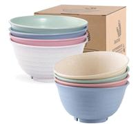 Unbreakable Large Cereal Bowls - 30 OZ Plastic Bowl Dishes Multi Coloured Bowl Sets 4/8 - Dishwasher & Microwave Safe - for Cereal, Salad,Soup, Noodle, Random Color (8)