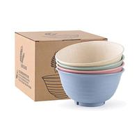 Unbreakable Large Cereal Bowls - 30 OZ Plastic Bowl Dishes Multi Coloured Bowl Sets 4/8 - Dishwasher & Microwave Safe - for Cereal, Salad,Soup, Noodle, Random Color (4)