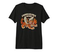 Unbreakable Mind Winged Tiger Roaring Vintage Style Premium T-Shirt
