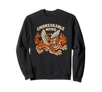 Unbreakable Mind Winged Tiger Roaring Vintage Style Sweatshirt