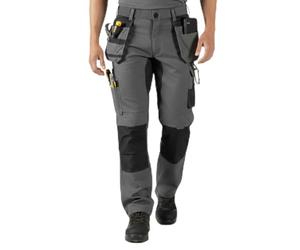 Unbreakable Osprey Men’s Stretch Work Trousers - Multi-Pocket Trade Pants, 2-Way Stretch Panels, Twin Holster Pockets, Reinforced External Top Loading Knee Pad Pockets, Reinforced Hem Grey