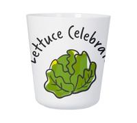 Unbreakable Plastic Cup for Children and Adults - Lettuce Celebrate Word Play Food Vegetables - Shock Resistant Polymer Mug - Ideal for Home, School, Camping and Picnic - Printed in France