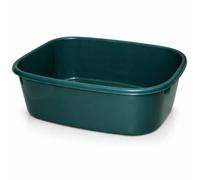 Unbreakable Rectangular Washing Up Bowl 15 Inch Sink Basin Recycled Plastic Multi-Purpose Bowl for Washing, Mixing, Storage & Kitchen Use (Verdigris)