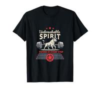 Unbreakable Spirit Power Lifting Bull Illustration T-Shirt
