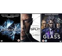 Unbreakable / Split / Glass Trilogy 3 Film Collection DVD - M. Night Shyamalan 3 Films Complete UK Collection DVD