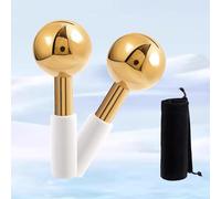 Unbreakable Stainless Steel Ice Globes for Face & Eyes, Cryo Cooling Rollers for Beauty Care, Reduce Puffiness, Wrinkles, Dark Circles, and Headaches