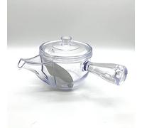 Unbreakable Transparent Kyusu with Noguchi Kumataro Tea Garden Logo, 270ml (9.1 fl oz), Japanese Teapot with Stainless Fine Mesh Filter, Made in Japan, Dishwasher Safe, Bleach Safe