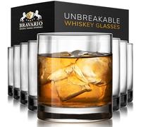 Unbreakable Whiskey Drinking Glasses - Set of 8 - 12.5 oz Shatterproof Tritan Plastic Cocktail Glass with Classic Rocks Glass for Scotch, Bourbon and Highballs - BPA-Free and Dishwasher-Safe