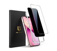 UNBREAKcable 2PCS Screen Protector for iPhone 13-1 Privacy Tempered Glass+1 Clear Glass Double Shatterproof [Easy Installation Frame] [9H Hardness] [Case Friendly] Anti-Scratch for iPhone 6.1 inch