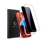 UNBREAKcable 2PCS Screen Protector for iPhone 14 Plus - 1 Privacy Tempered Glass+ 1 Clear Glass Double Shatterproof [Installation Frame] [9H Hardness] [Case Friendly] Anti-Scratch iPhone 6.7 inch