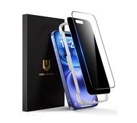 UNBREAKcable 2PCS Screen Protector for iPhone 16-1 Privacy Tempered Glass+1 Clear Glass Double Shatterproof [Easy Installation Frame] [9H Hardness] [Case Friendly] Anti-Scratch for iPhone 6.1 inch
