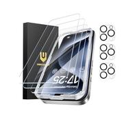 UNBREAKcable 3-Pack for iPhone 15 Pro Screen Protector, 3 Tempered Glass + 3 Camera Lens Protectors, 9H Hardness, HD Clarity, Anti-Fingerprint, Case Friendly, 6.1 Inch