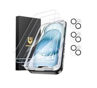 UNBREAKcable 3-Pack for iPhone 15 Screen Protector, 3 Tempered Glass + 3 Camera Lens Protectors, 9H Hardness, HD Clarity, Anti-Fingerprint, Case Friendly, 6.1 Inch
