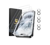 UNBREAKcable 3-Pack for iPhone 16 Plus Screen Protector, 3 Tempered Glass + 3 Camera Lens Protectors, 9H Hardness, HD Clarity, Anti-Fingerprint, Case Friendly, 6.7 Inch